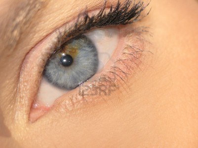 Brown spot in blue eye